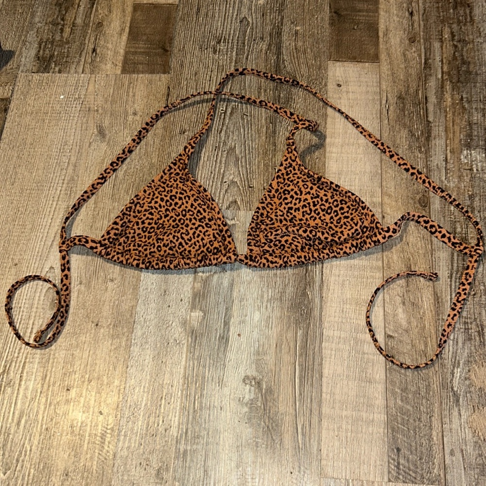 Leopard print bikini top